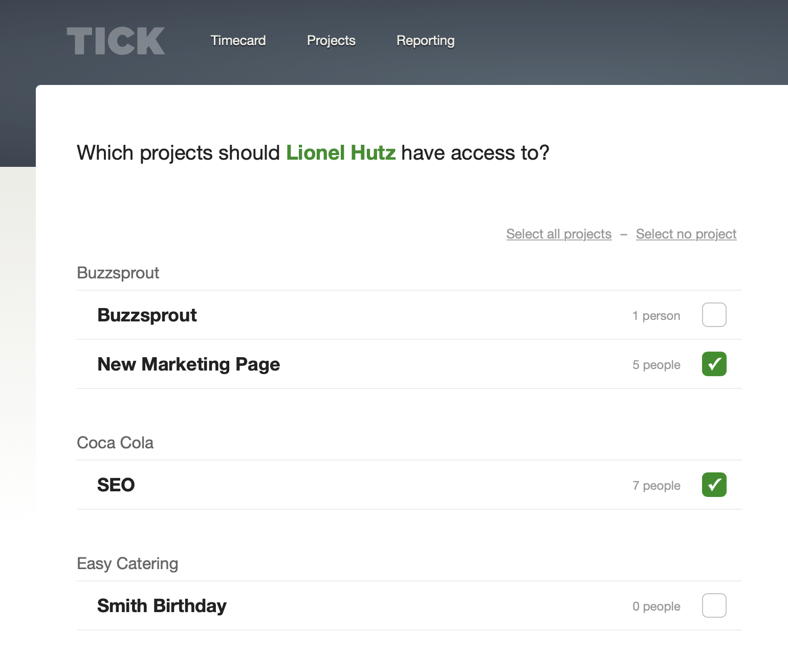 Limit project access